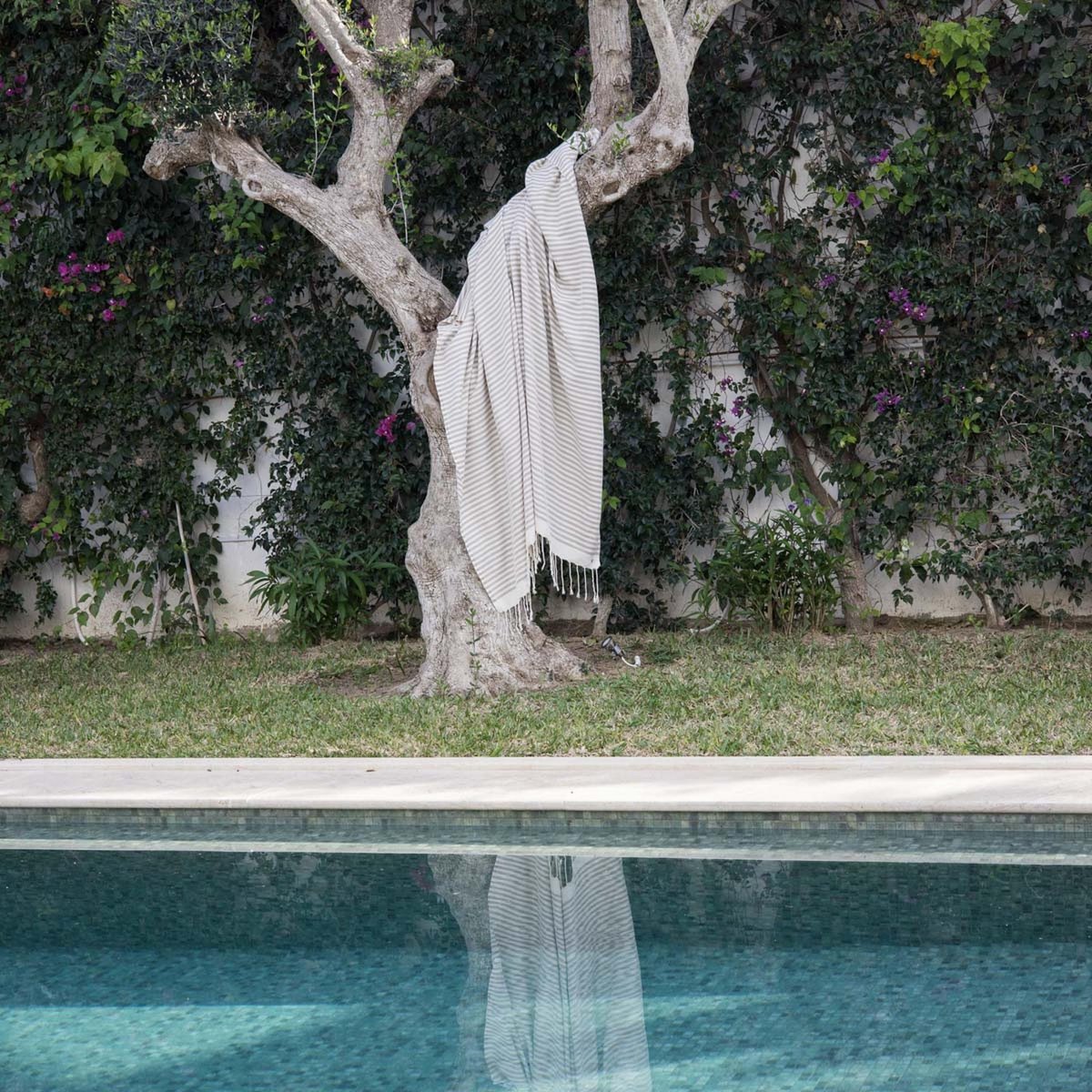 Fouta XXXL coton HOSSEGOR taupe, FEBRONIE