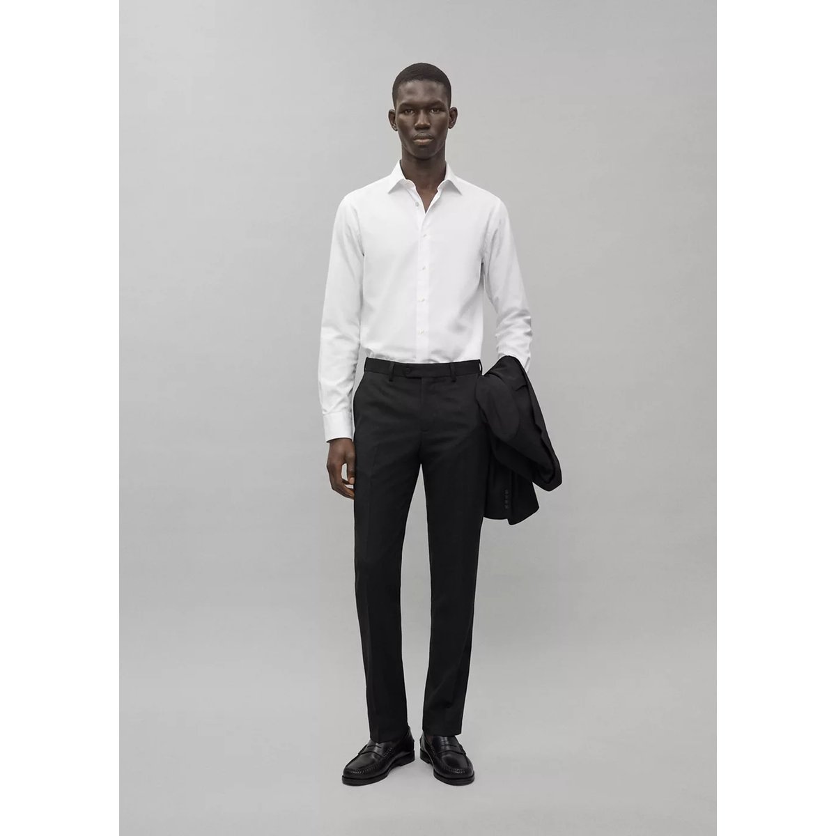 Pantalon droit costume noir, MANGO TEEN