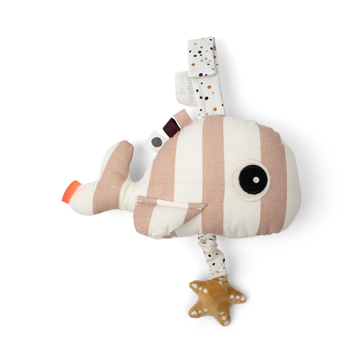 Peluche musicale rose, blanc, jaune, DONE BY DEER