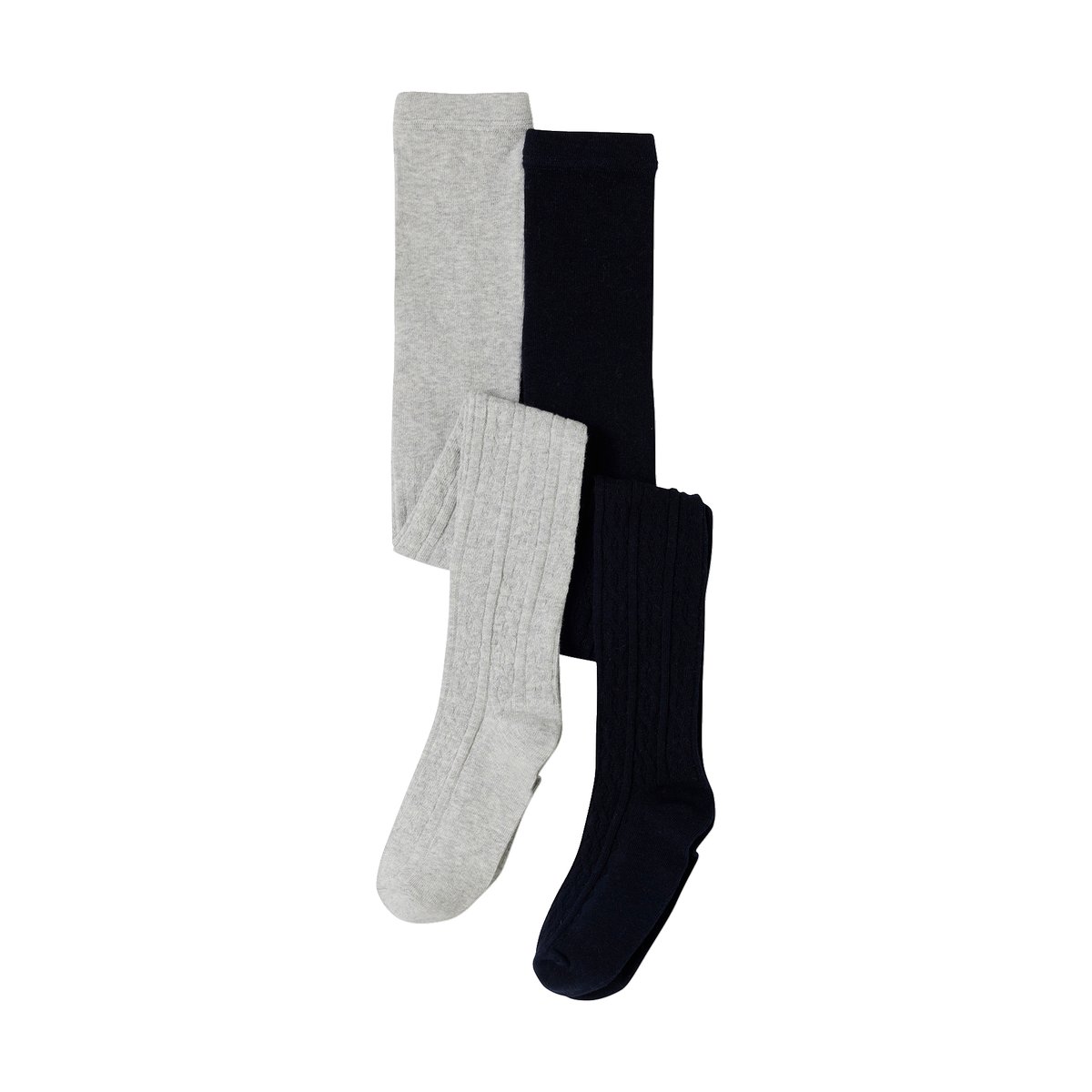 Lot 2 paires de collants en maille fantaisie marine, VERTBAUDET