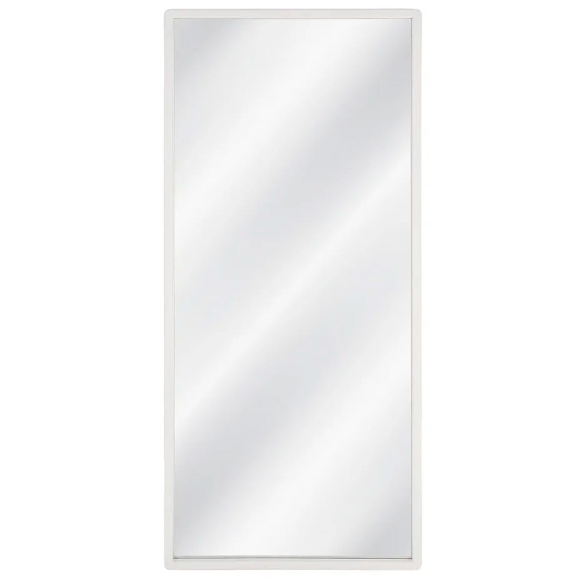 Grand miroir rectangulaire en bois blanc cassé 80x3x180cm blanc, WADIGA