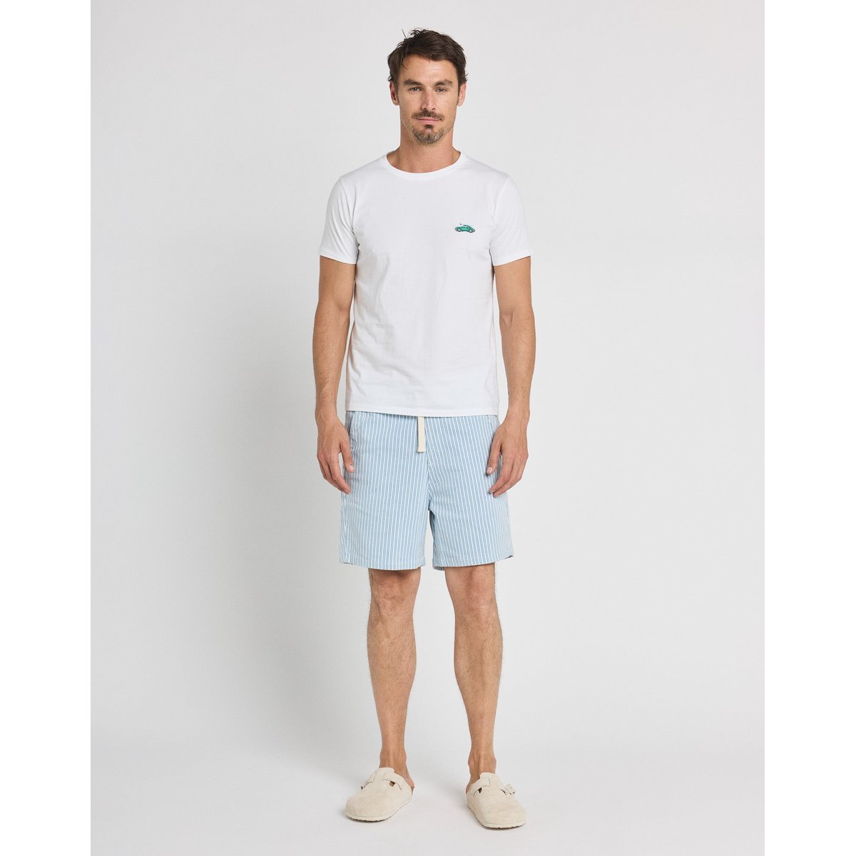 SHORT LOOSE LTSTRIPE raye bleu, PULLIN