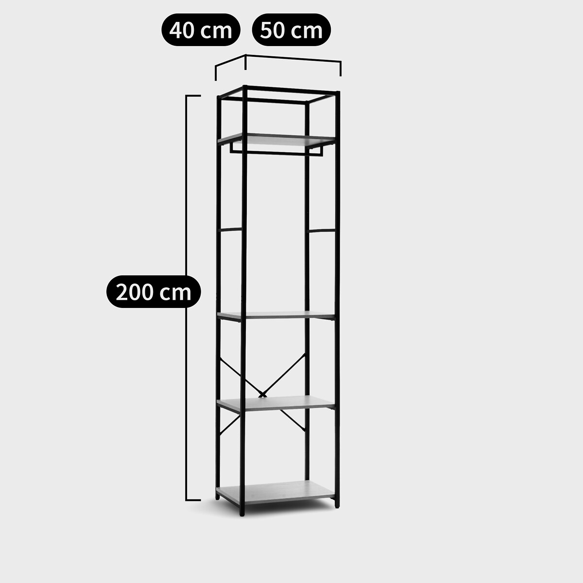 Module de dressing L50 cm, Adarbi noir/bois, LA REDOUTE INTERIEURS