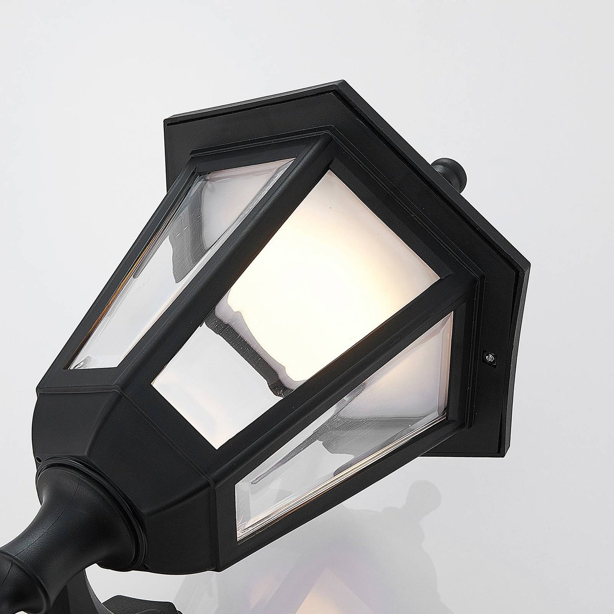 Applique extérieure  antiqueLED, Iavo noir (ral 9005), transparent, LINDBY