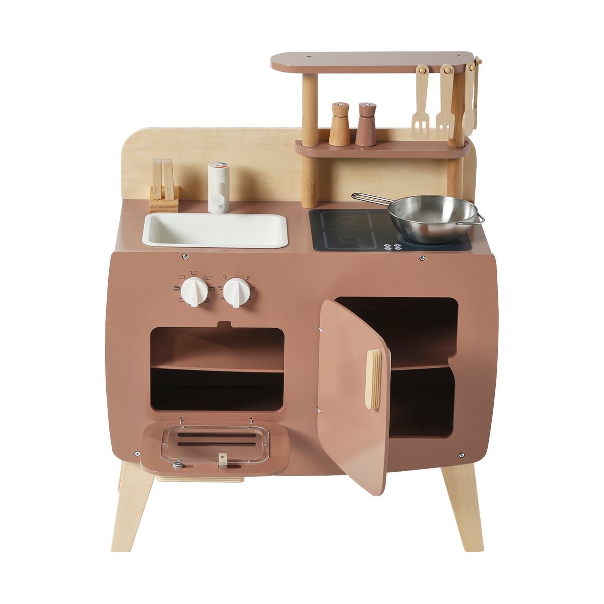 Cuisinette en bois design caramel, VERTBAUDET