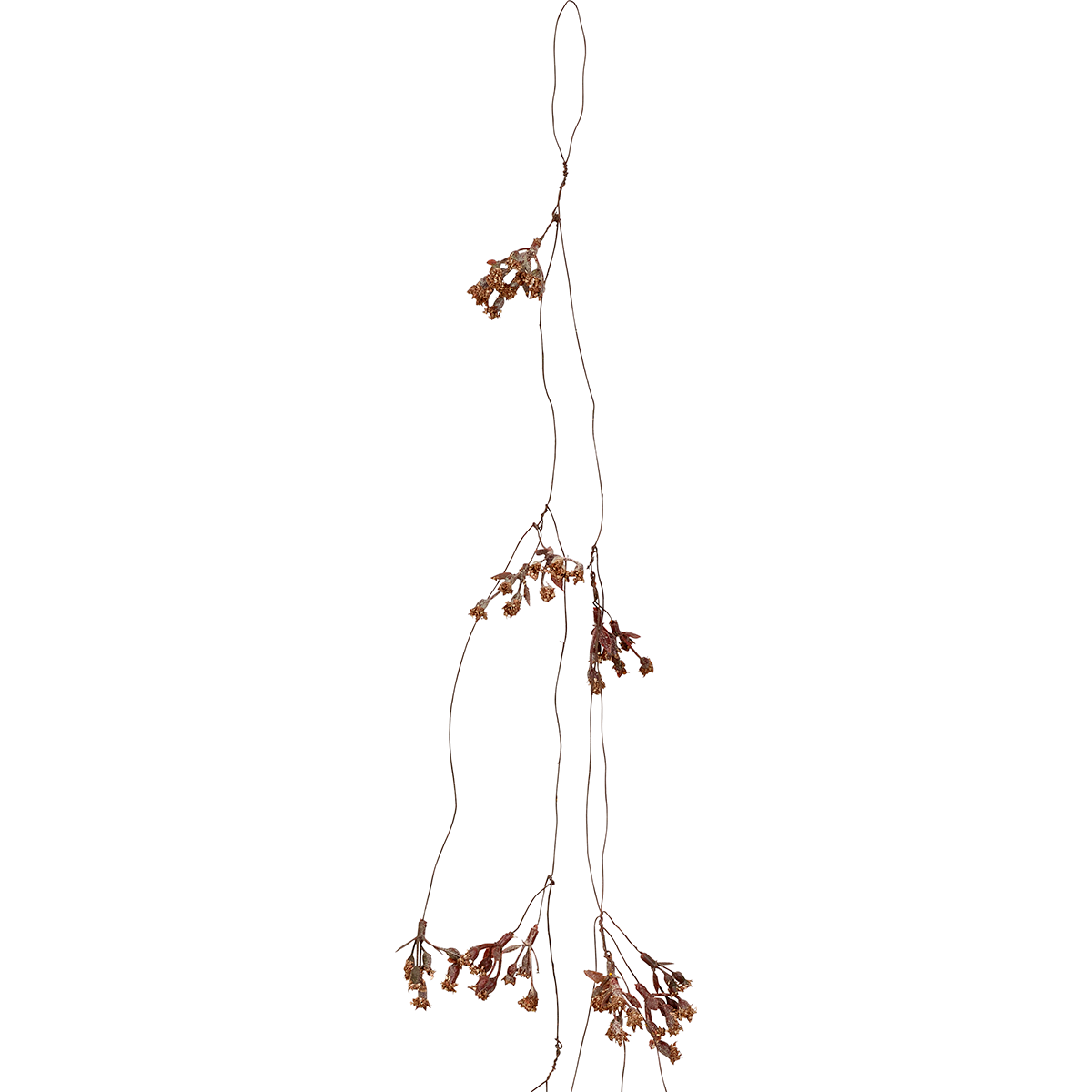 Guirlande à suspendre de mini fleurs artificielles H80 marron, SIA DECO