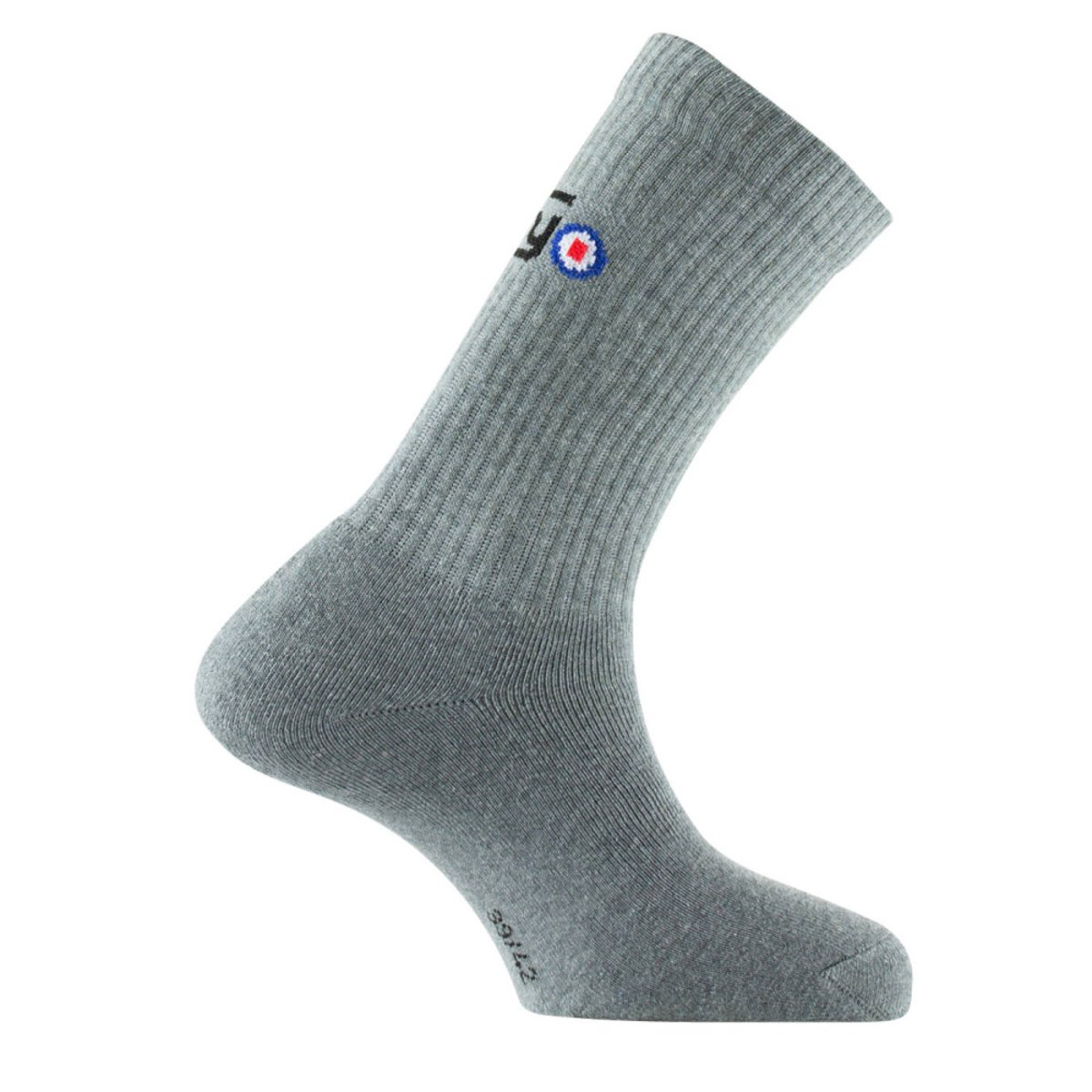 Lot de 2 paires de mi-chaussettes sport en coton gris, THYO