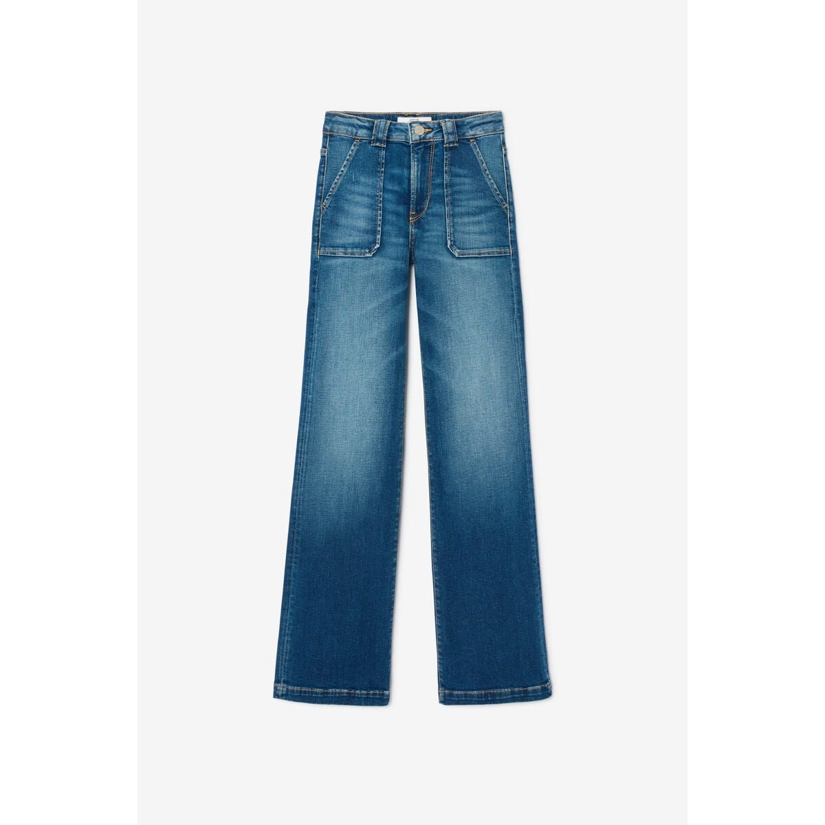 Jeans flare, longueur 34 blue, LE TEMPS DES CERISES