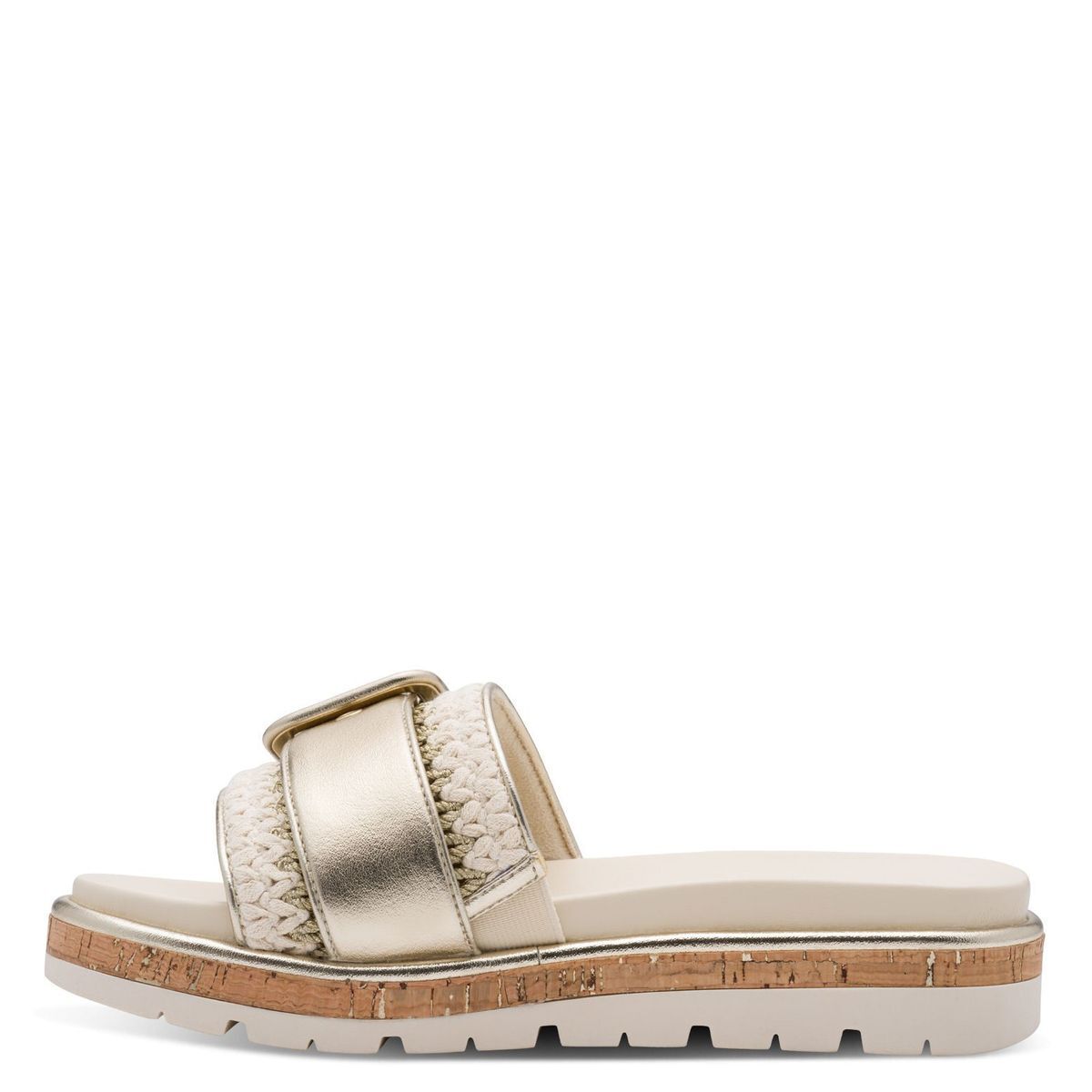 Mule en boucle beige beige combiné, MARCO TOZZI