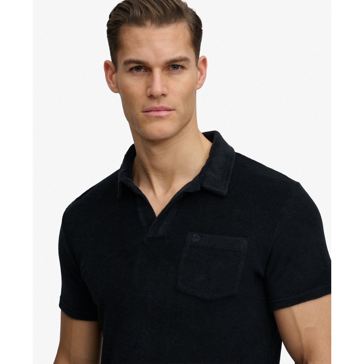 Polo en Éponge bleu marine éclipse, SUPERDRY