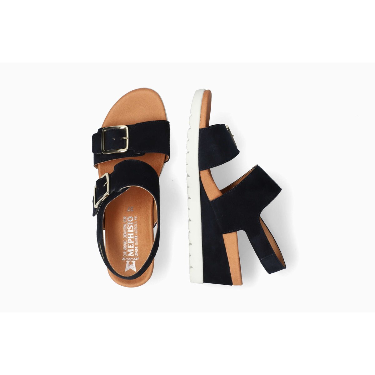 Sandales en cuir YSABEL bleu foncé 5145, MEPHISTO
