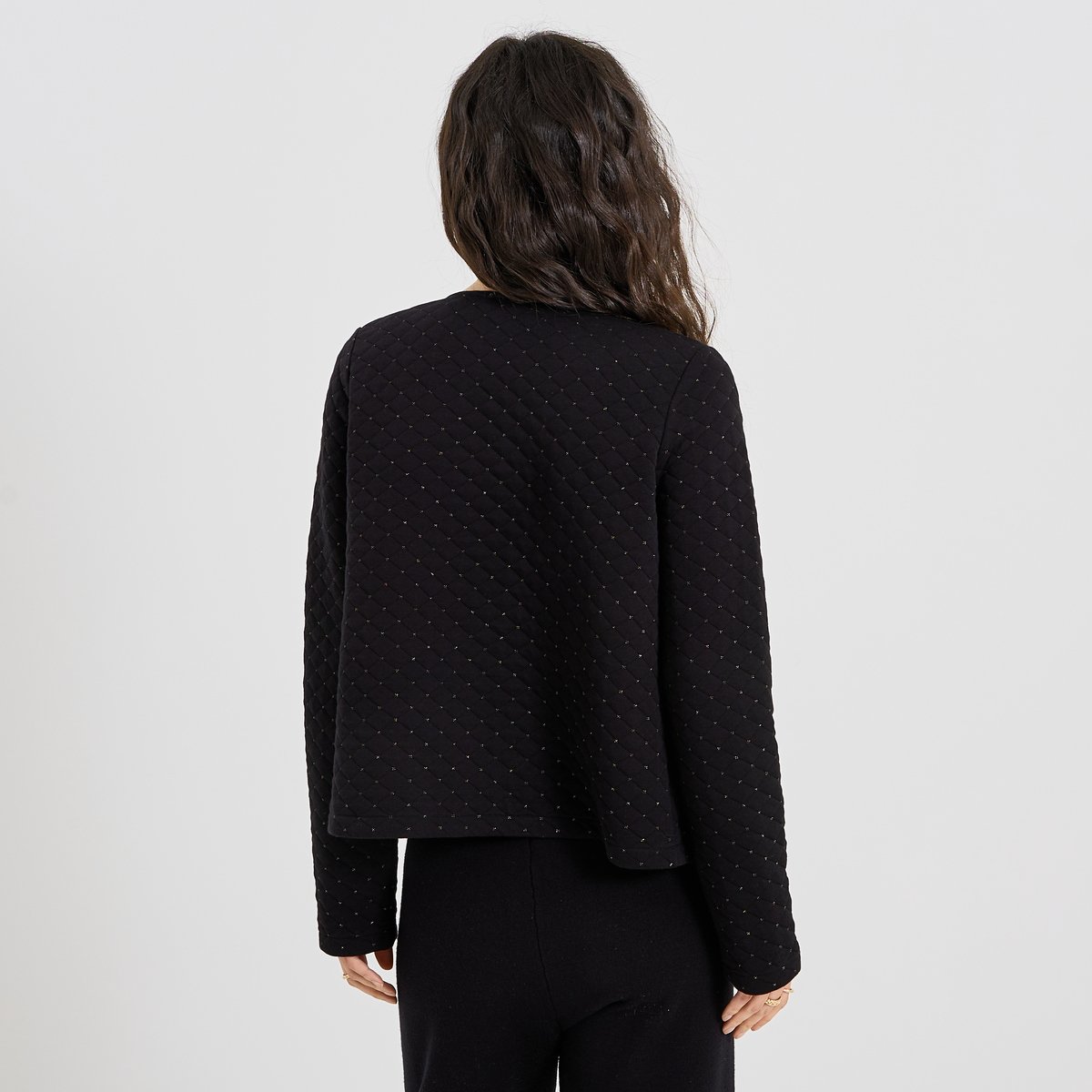 Veste matelassée en maille noir, GRAIN DE MALICE