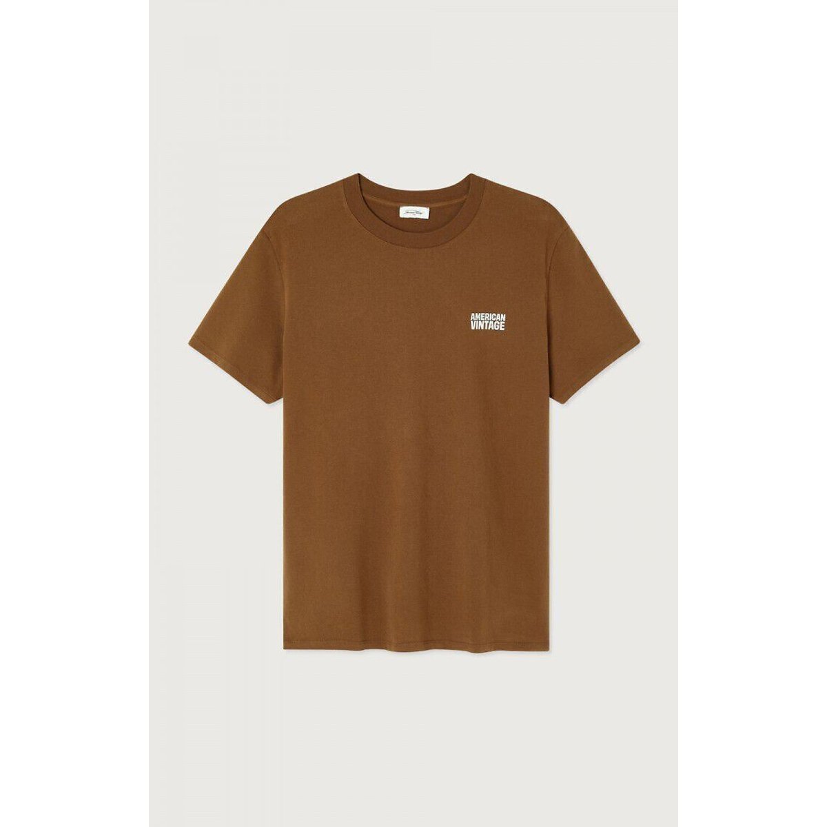 T.shirt maniche corte YKOBOW moka, AMERICAN VINTAGE