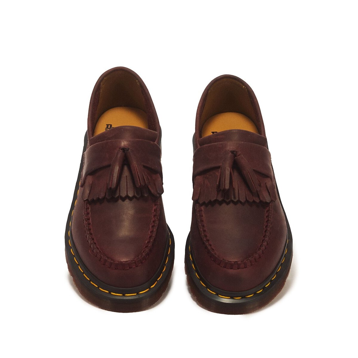 Adrian Crazy Horse leather loafers dark red, DR. MARTENS