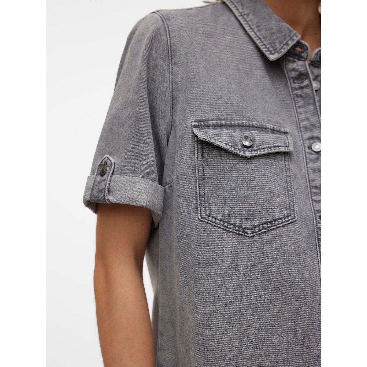 Robe En Denim medium grey denim, VERO MODA