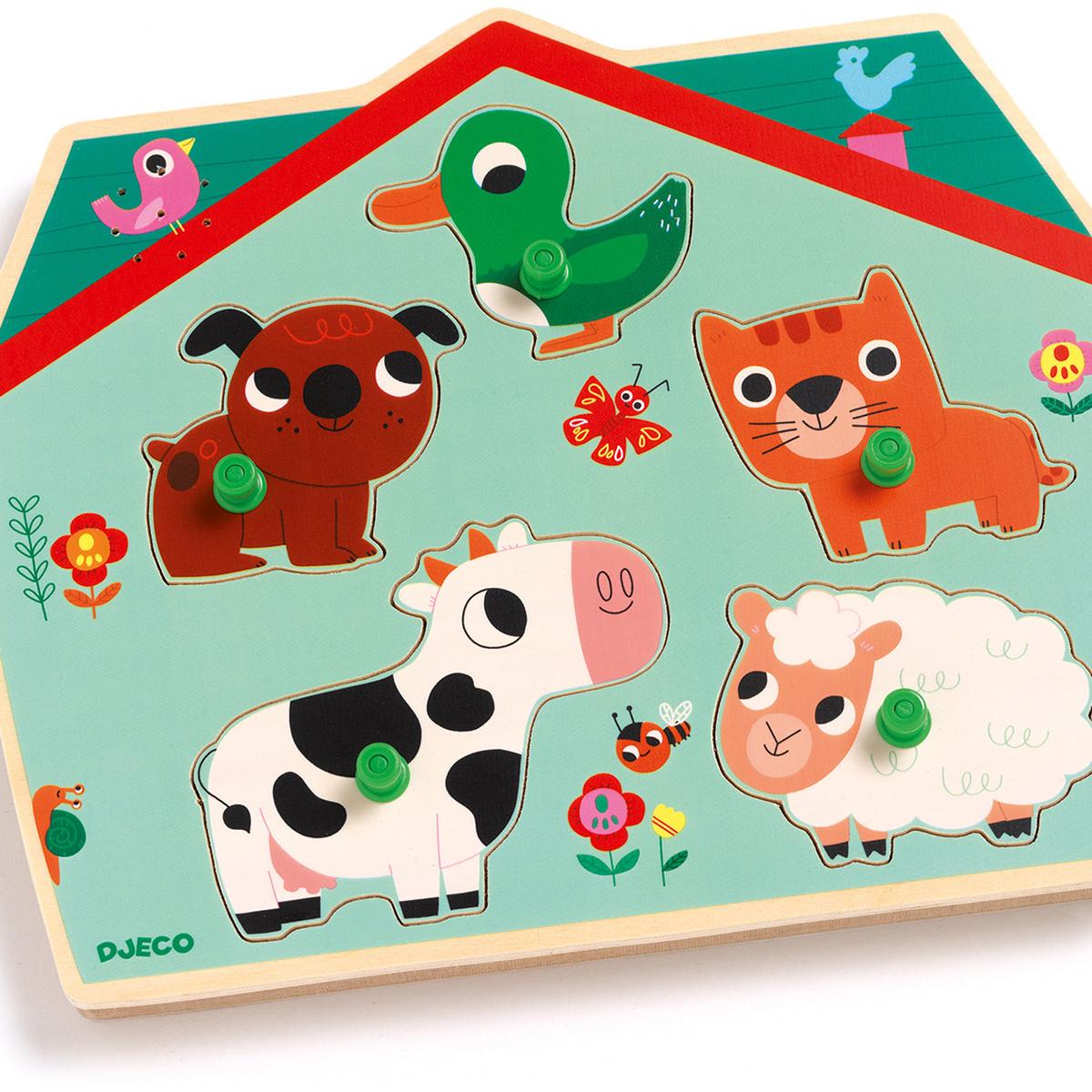 Puzzle vert, rouge, orange, DJECO