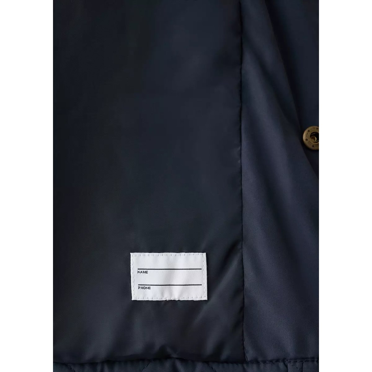Quilted jacket with corduroy collar bleu marine, MANGO BABY