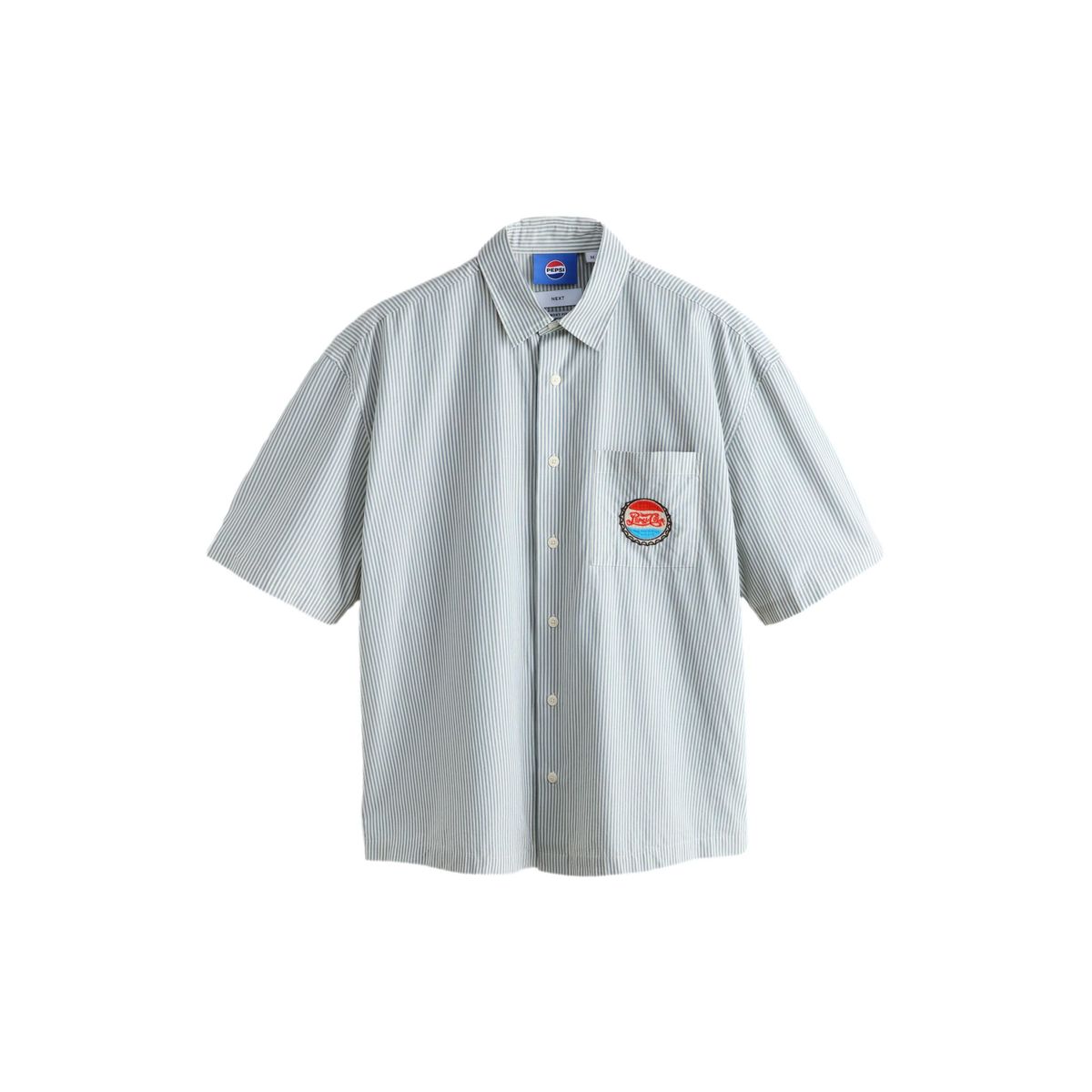Chemise à manches courtes/rayures pepsi cola bleu, NEXT