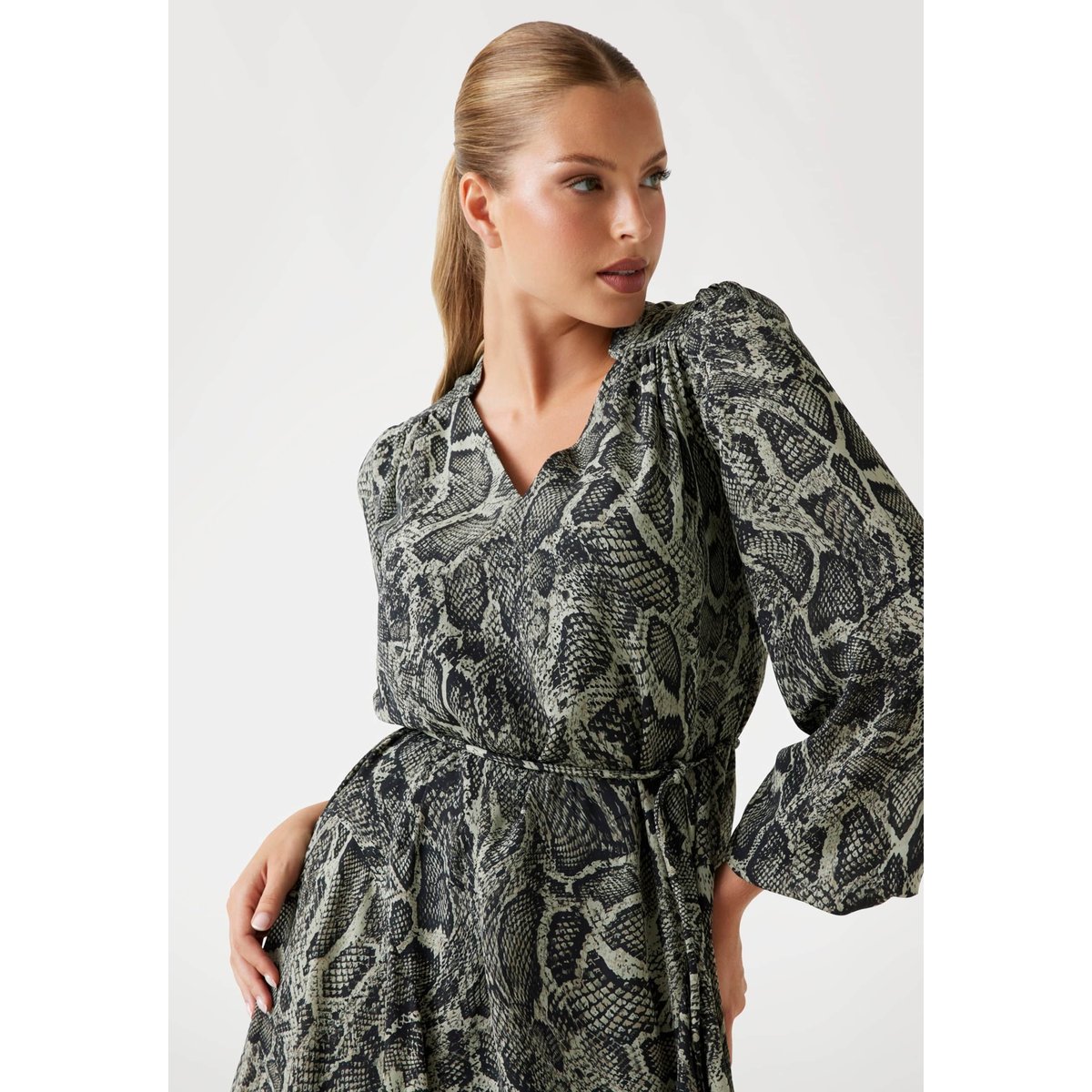 Robe Fluide Volantée animalier, GUESS