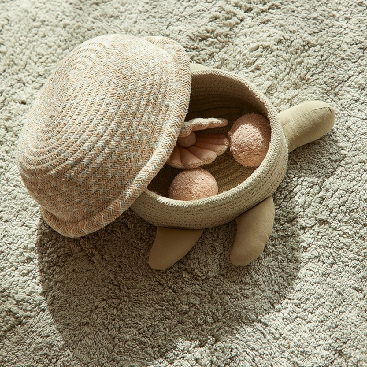 Panier Bébé Tortue – Merveilles de la Mer naturel , vert, LORENA CANALS