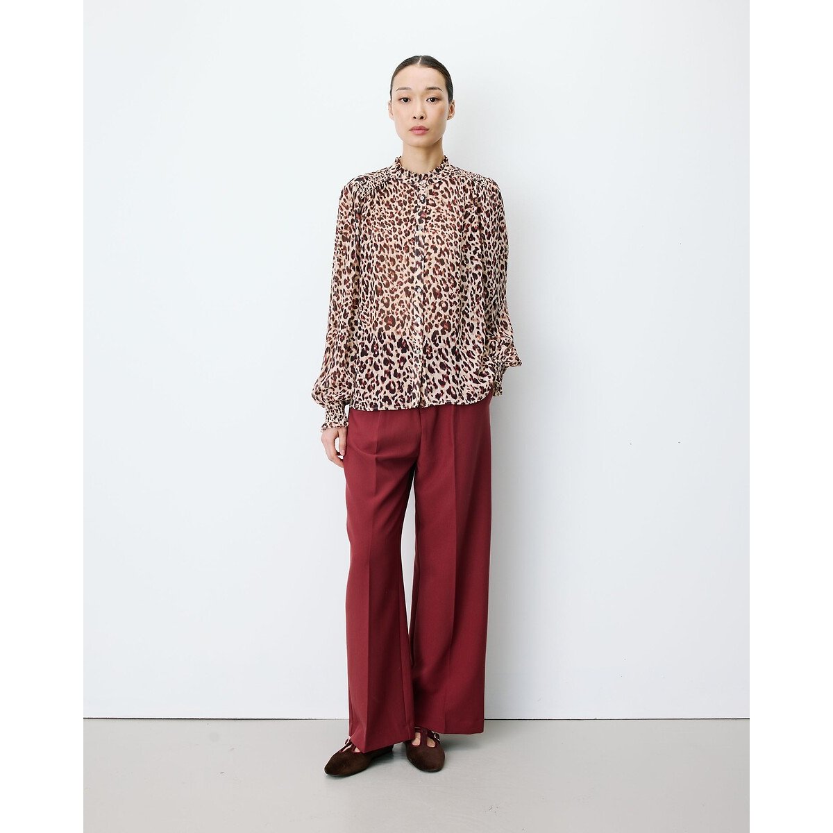 Blouse imprimé léopard, ALMIRA imprimé léopard, GRACE & MILA