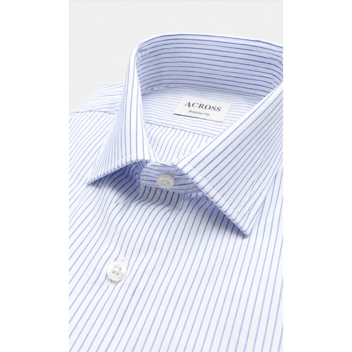 Chemise Regular fit à rayures texturées blanc, ACROSS