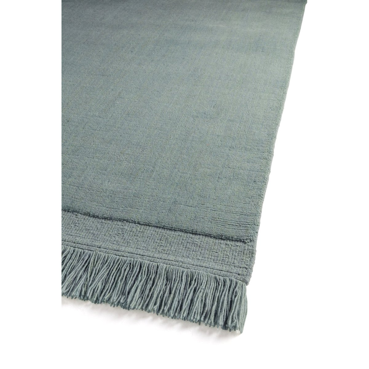 Tapis design doux en laine et coton fait main CLASSIC vert naturel, AFK LIVING