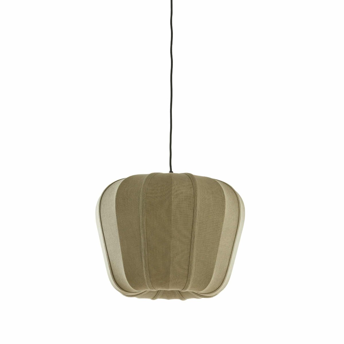 Lampe Suspendue Textiles ZUBEDO vert olive, LIGHT & LIVING 