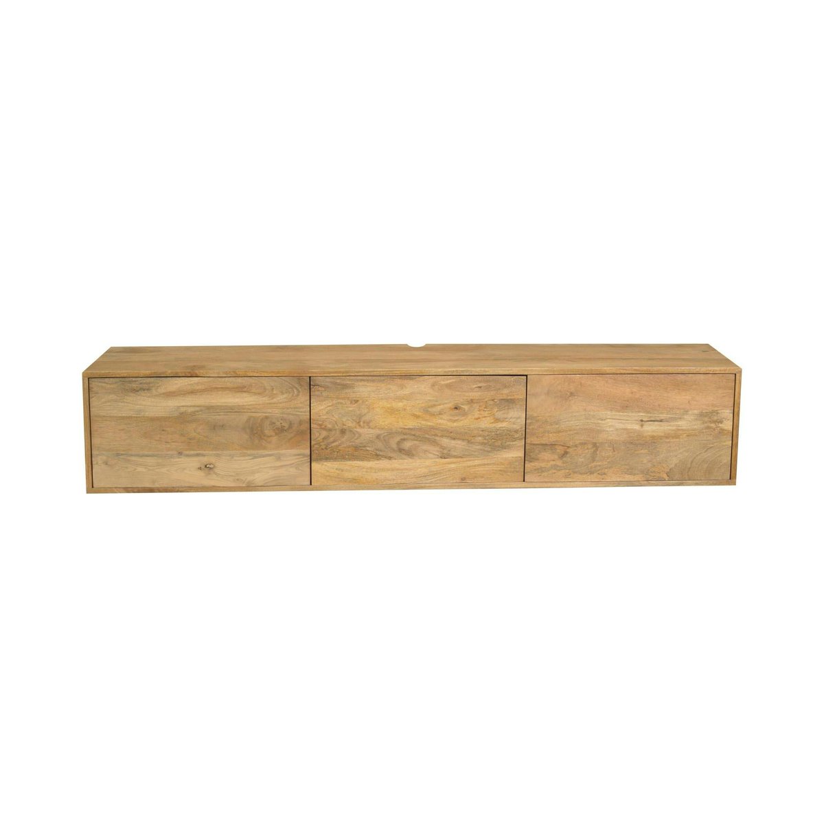 Meuble TV mural 3 portes 160 cm JUNO bois clair, PIER IMPORT