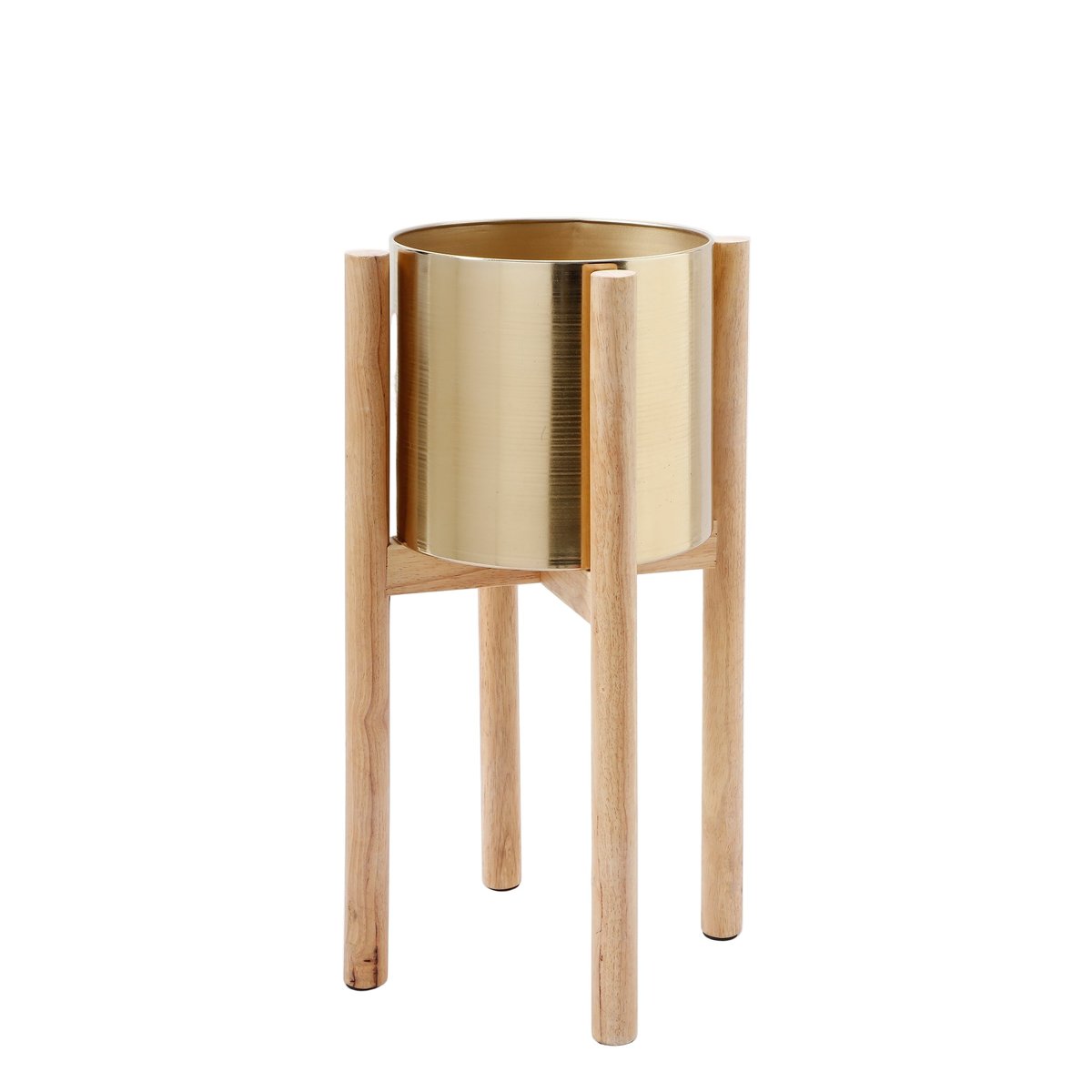 Cache-Pot en métal H51 AMAYA doré, SIA DECO