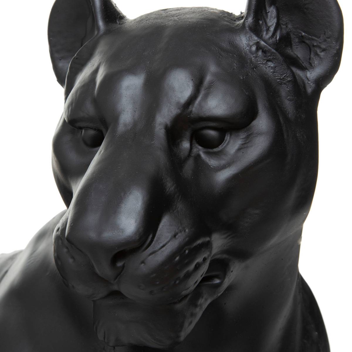 Statuette léopard coucher noir, ATMOSPHERA