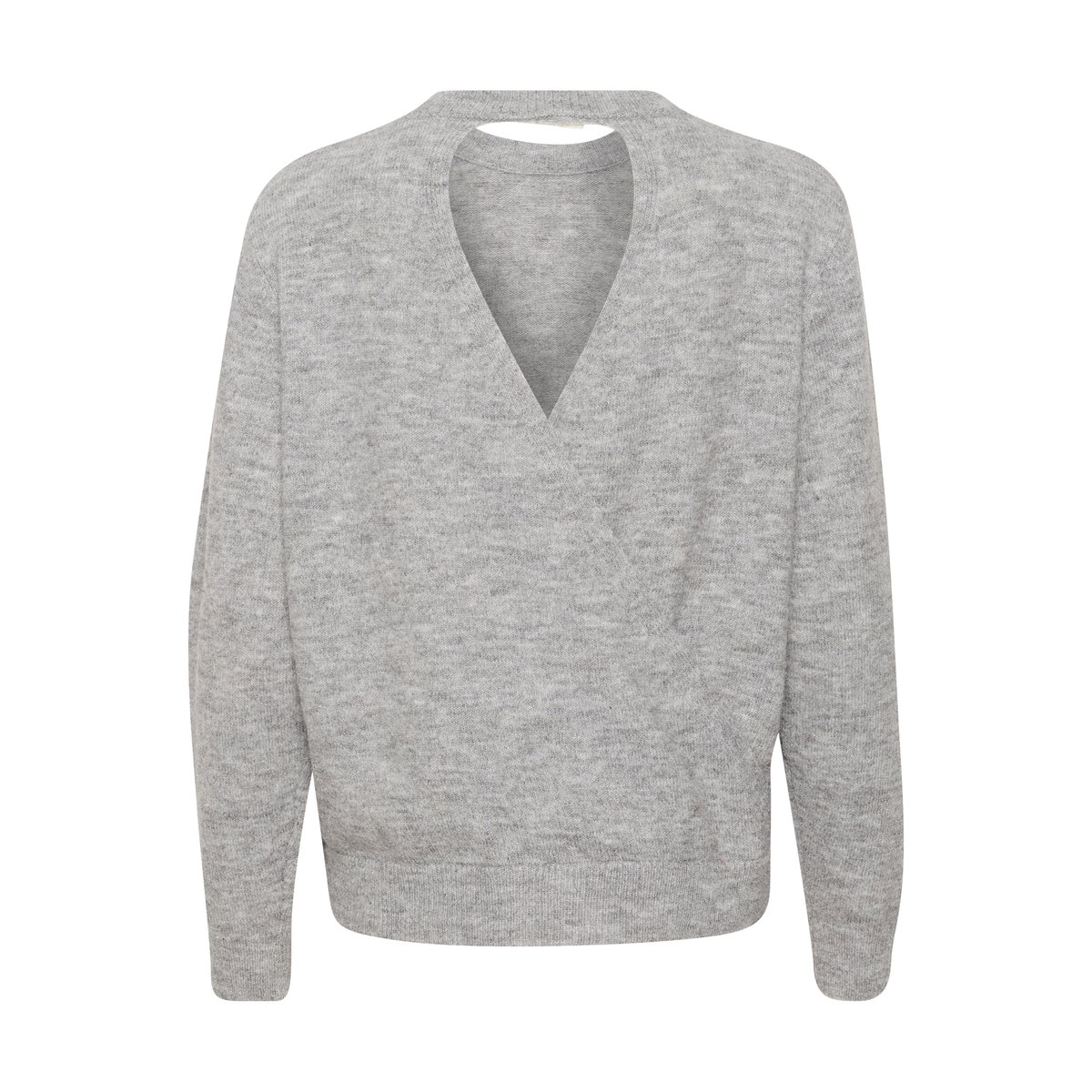 Knitted pullover gris grey melange, KAFFE