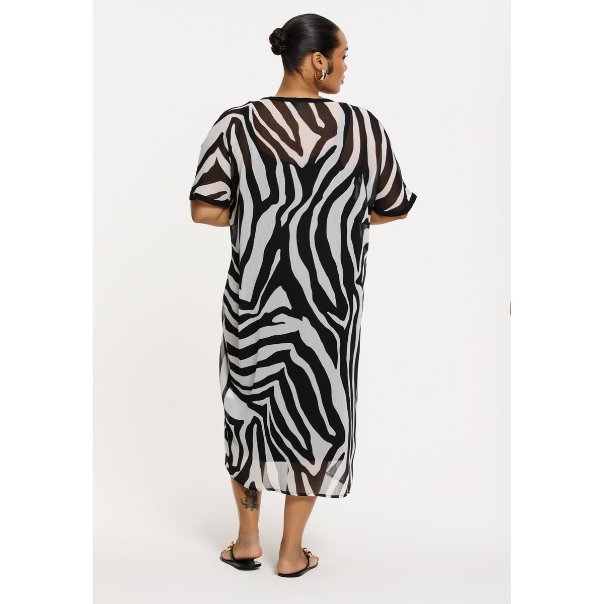 Robe imprimée noir, YOEK