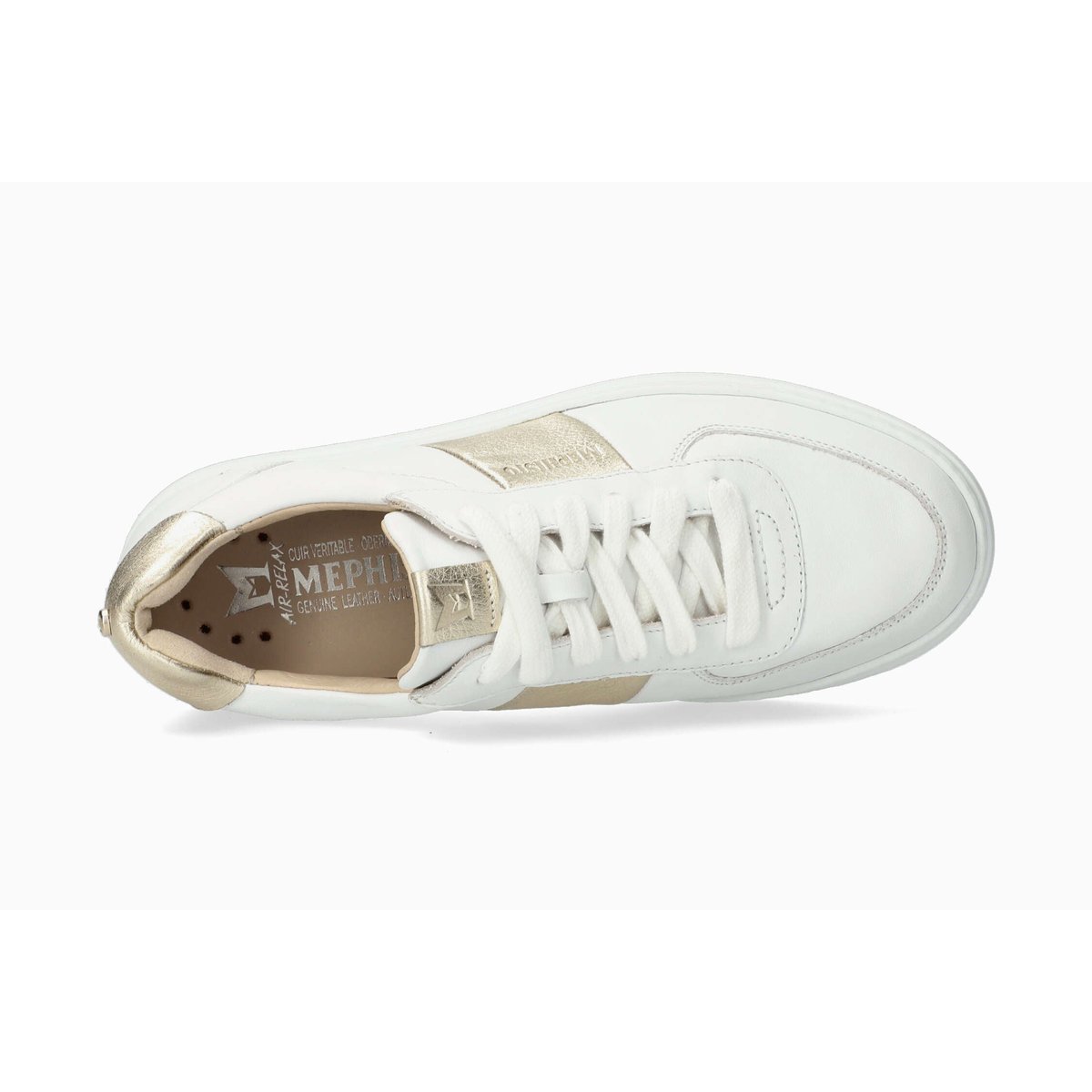 Baskets en cuir DAYANA blanc pur 5149, MEPHISTO