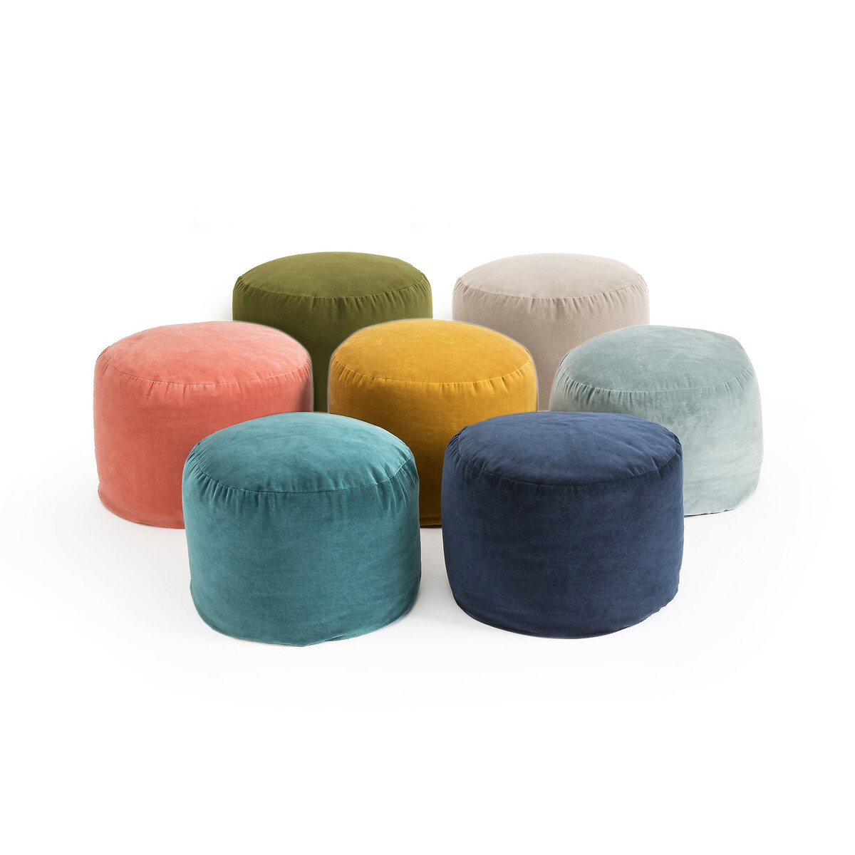 Pouf velours Velvet beige, LA REDOUTE INTERIEURS