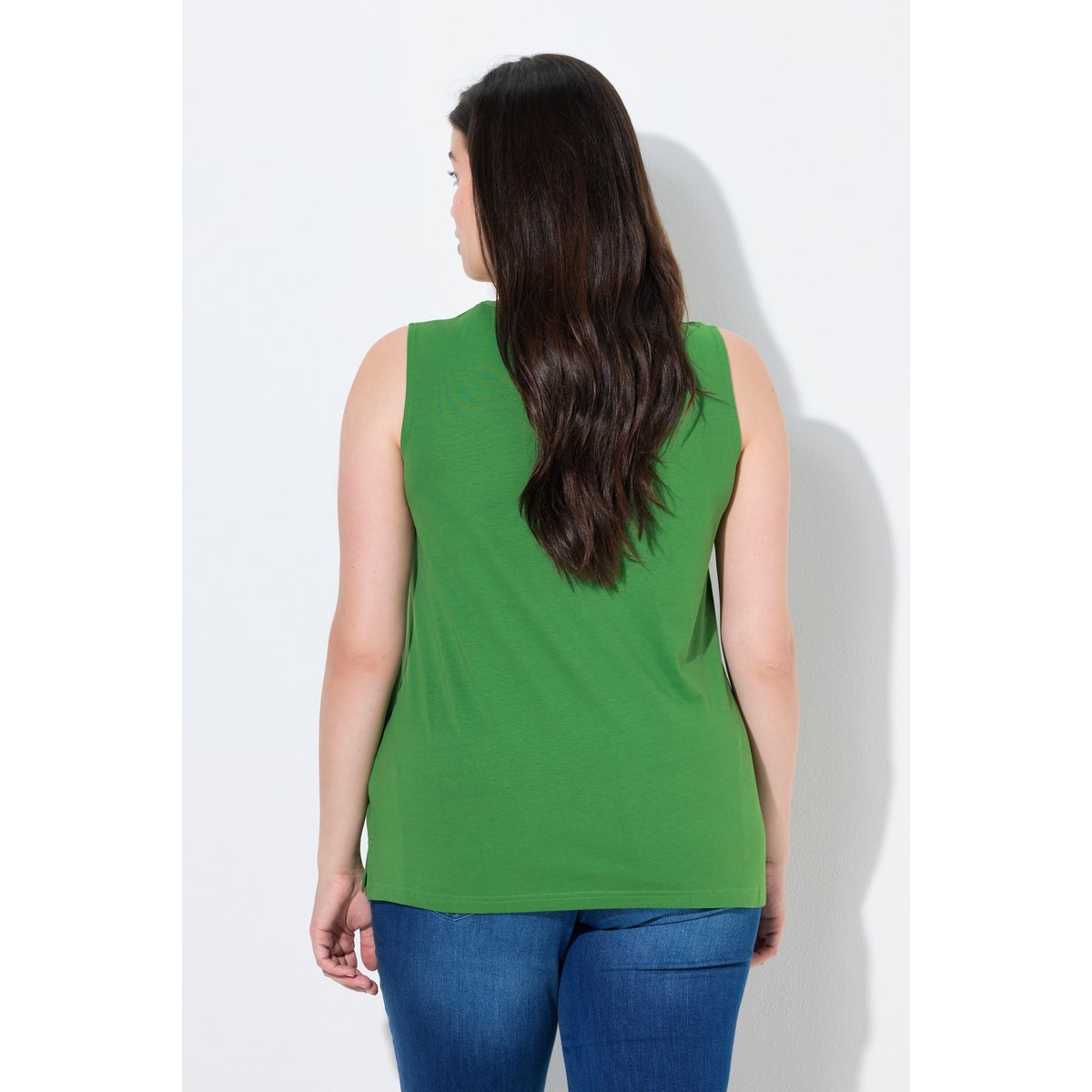 Débardeur en coton bio vert mousse, ULLA POPKEN