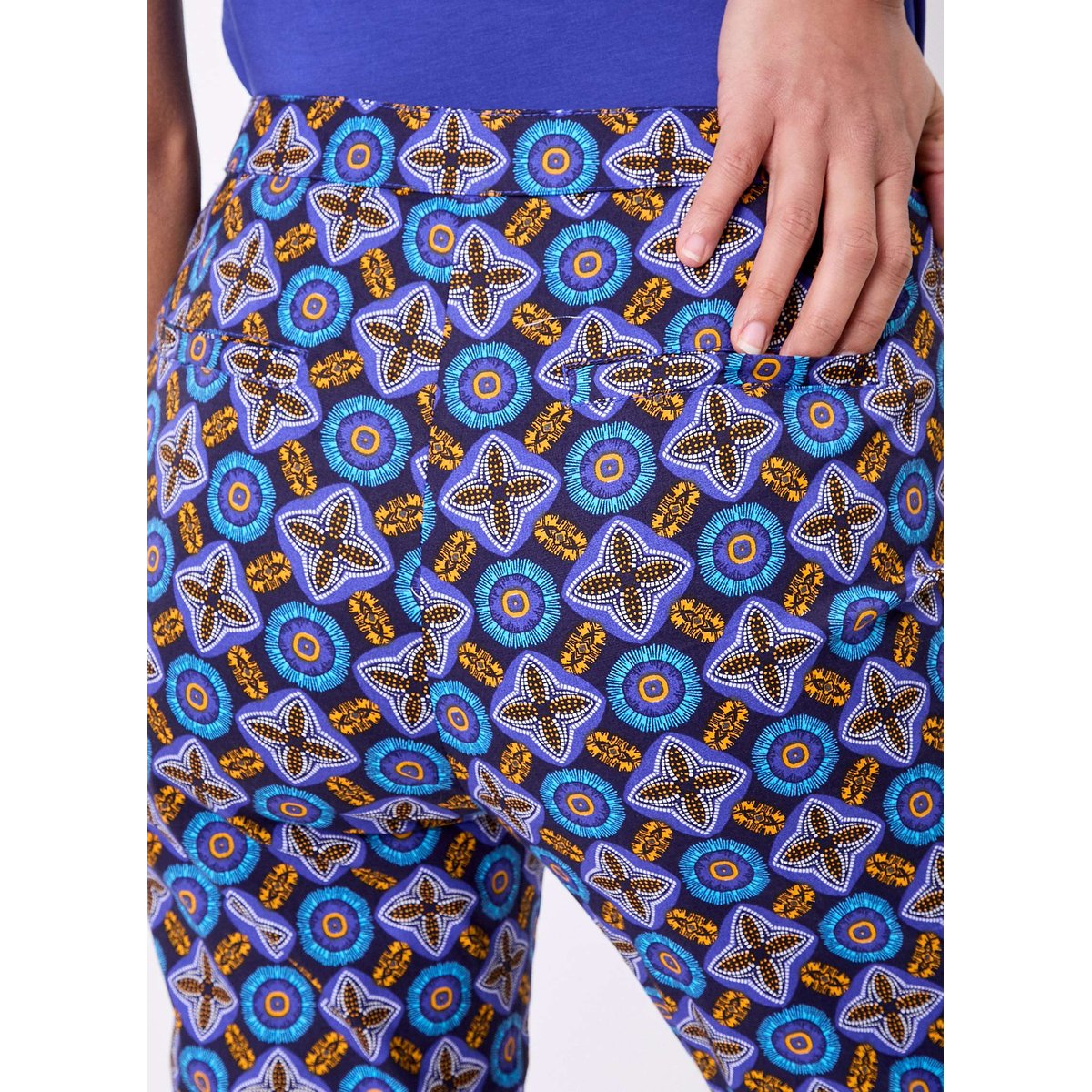 Pantalon cigarette 7/8ème coton stretch WENDY bleu nuit na, PRINCESSE NOMADE
