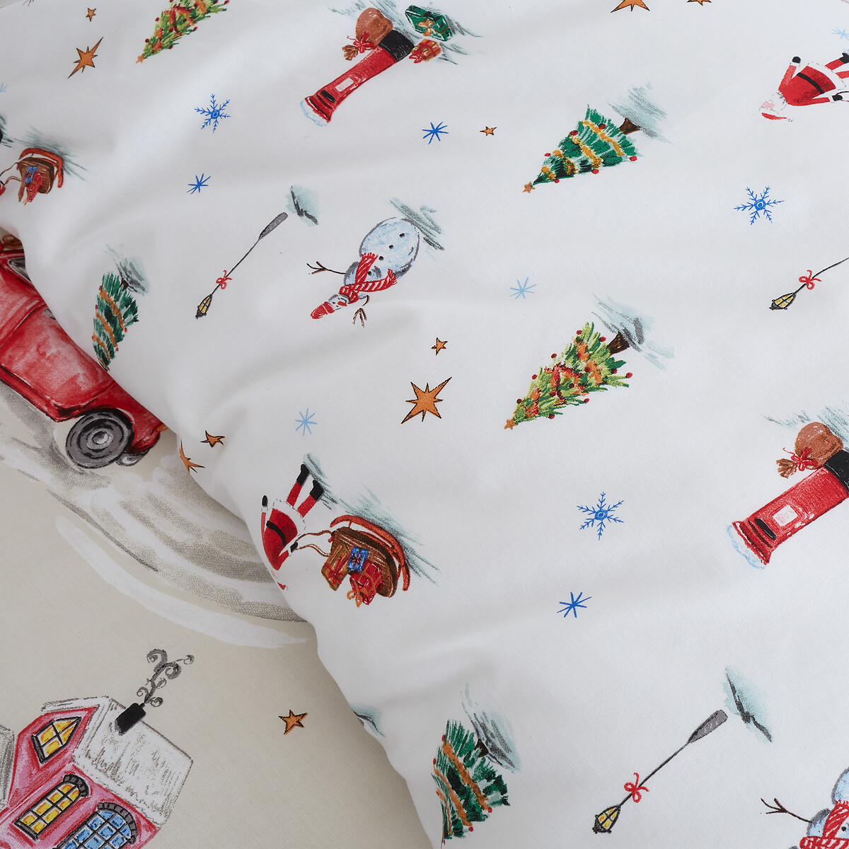 Christmas Town Duvet Cover and Pillowcase Set natural, CATHERINE LANSFIELD