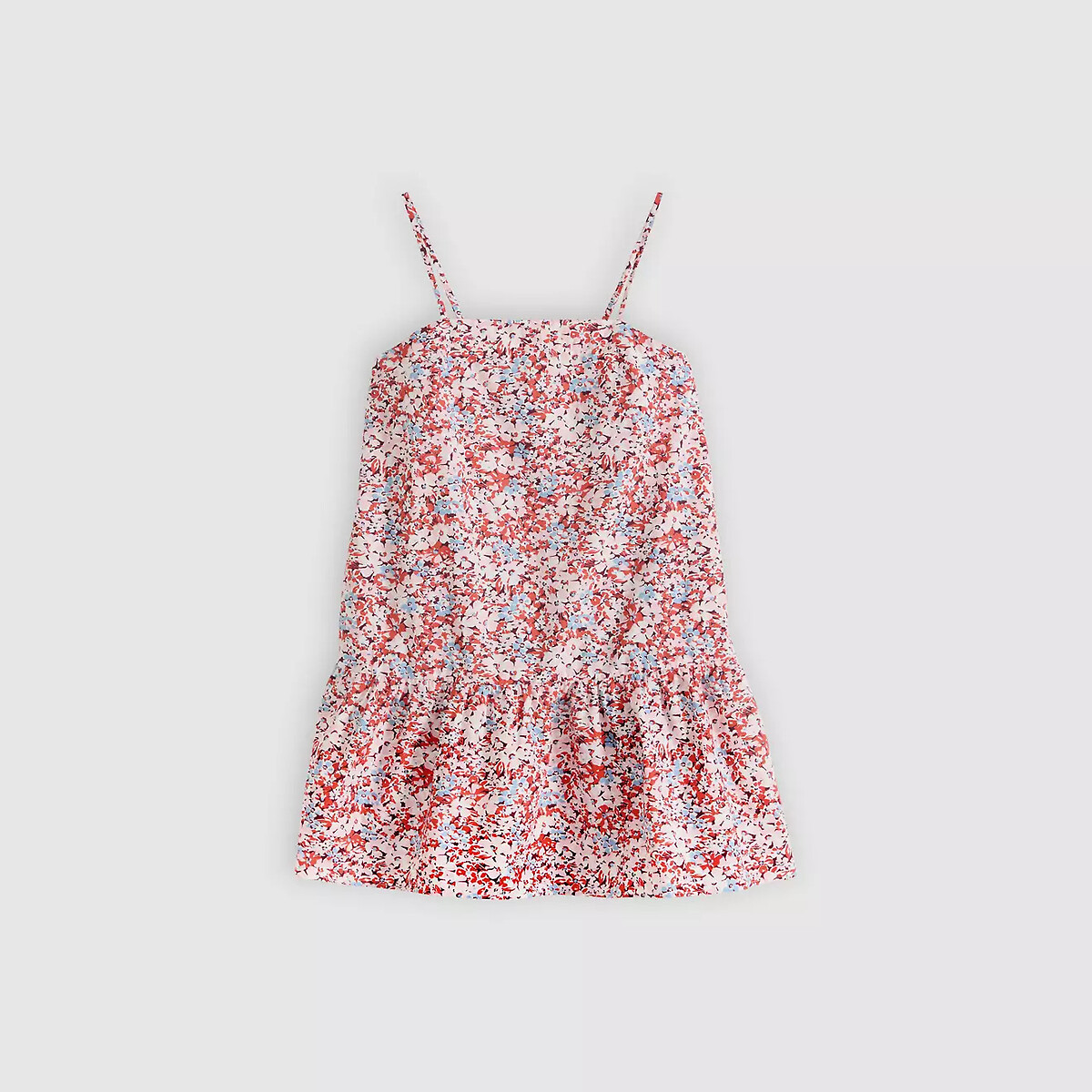 Abito corto con stampa floreale, spalline bianco fantasia a fiori rosa, LEVI'S