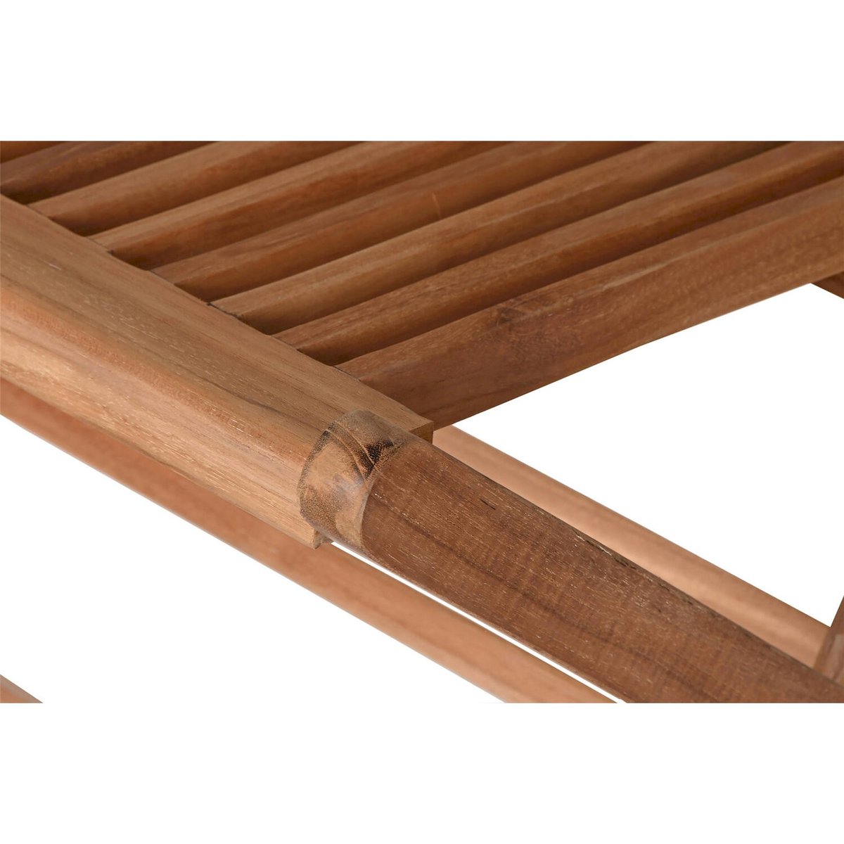 Banc pliant en teck pour terrasse et Jardin teck marron naturel, RECOLLECTION