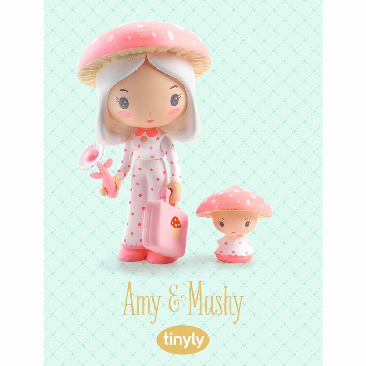 Figurines Amy & Mushy rose, blanc, beige, DJECO