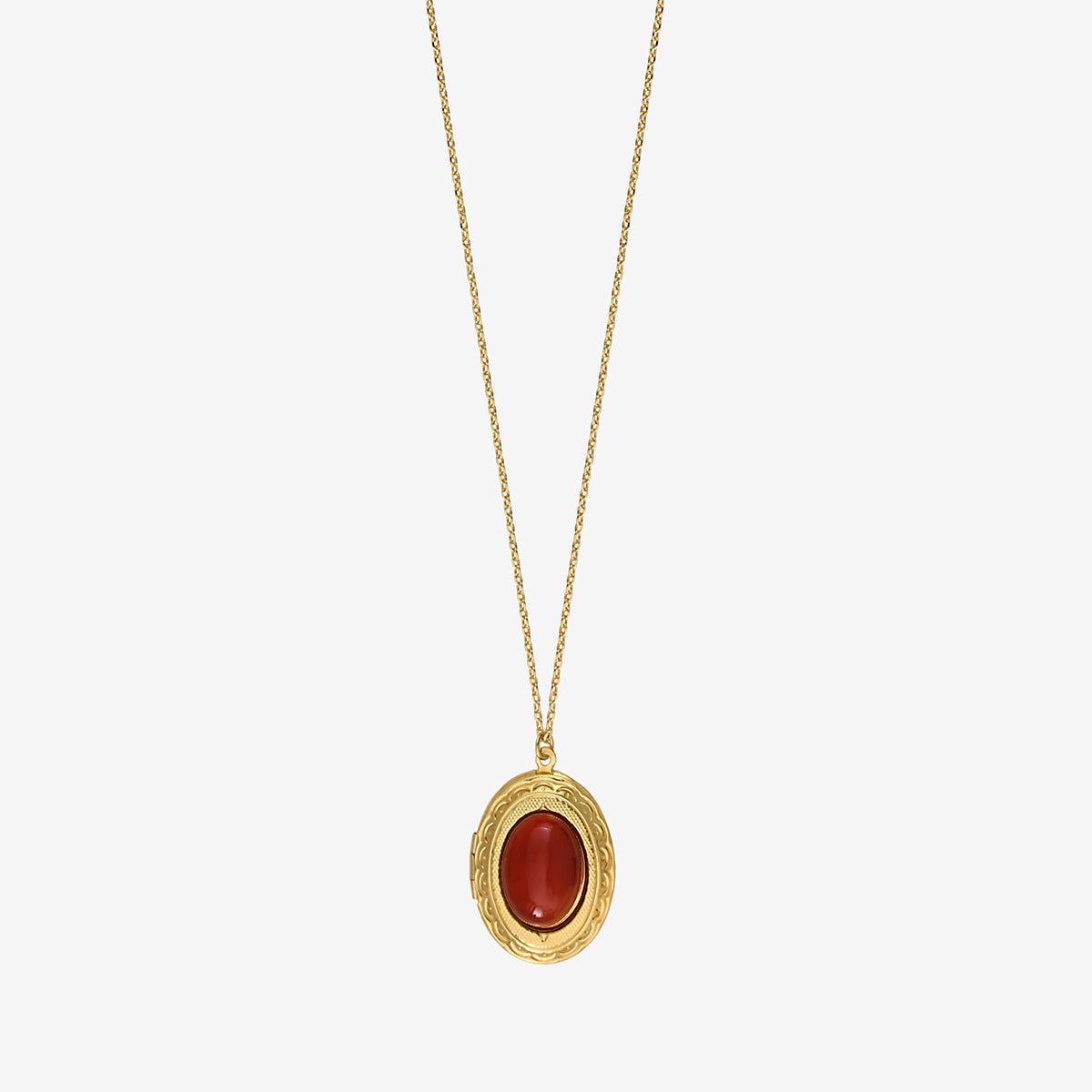 Collier ovale eden n°11 rouge, CAROLINE NAJMAN