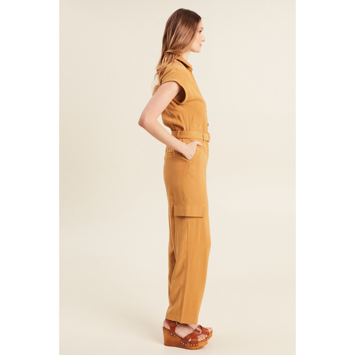 Combinaison pantalon fluide camel, BREAL