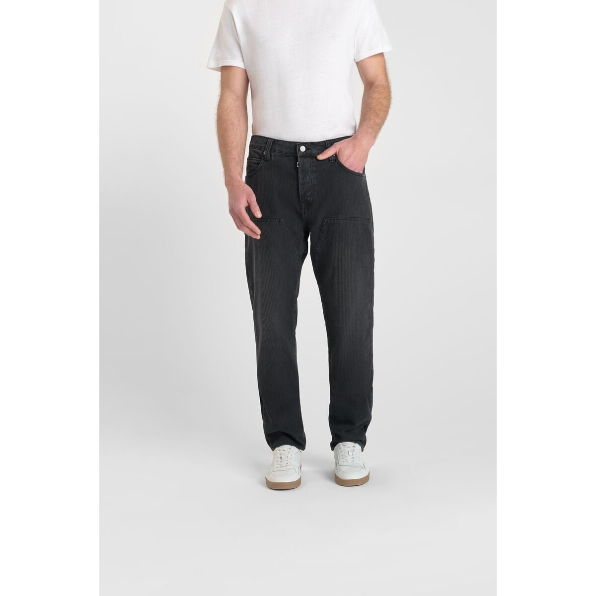 Jeans loose, large loose , longueur 34 black / black, LE TEMPS DES CERISES