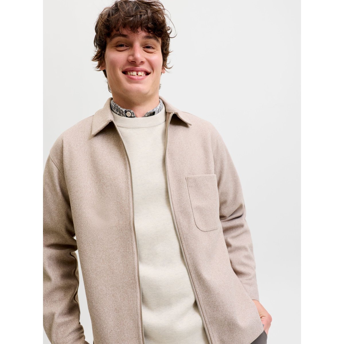 Surchemise oatmeal, JACK & JONES