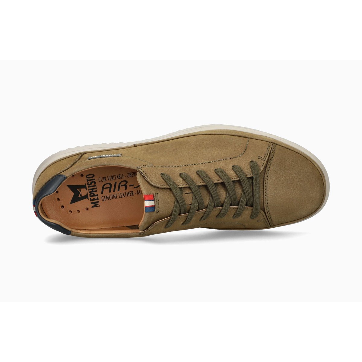 Baskets en cuir THOMAS vert lichen 514, MEPHISTO