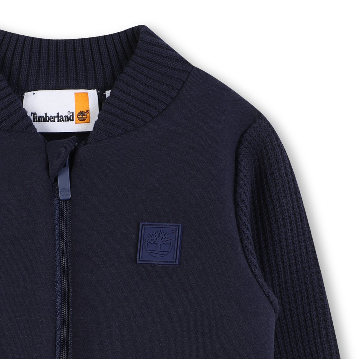 Cardigan avec fermeture éclair et manches contrastantes indigo blue, TIMBERLAND