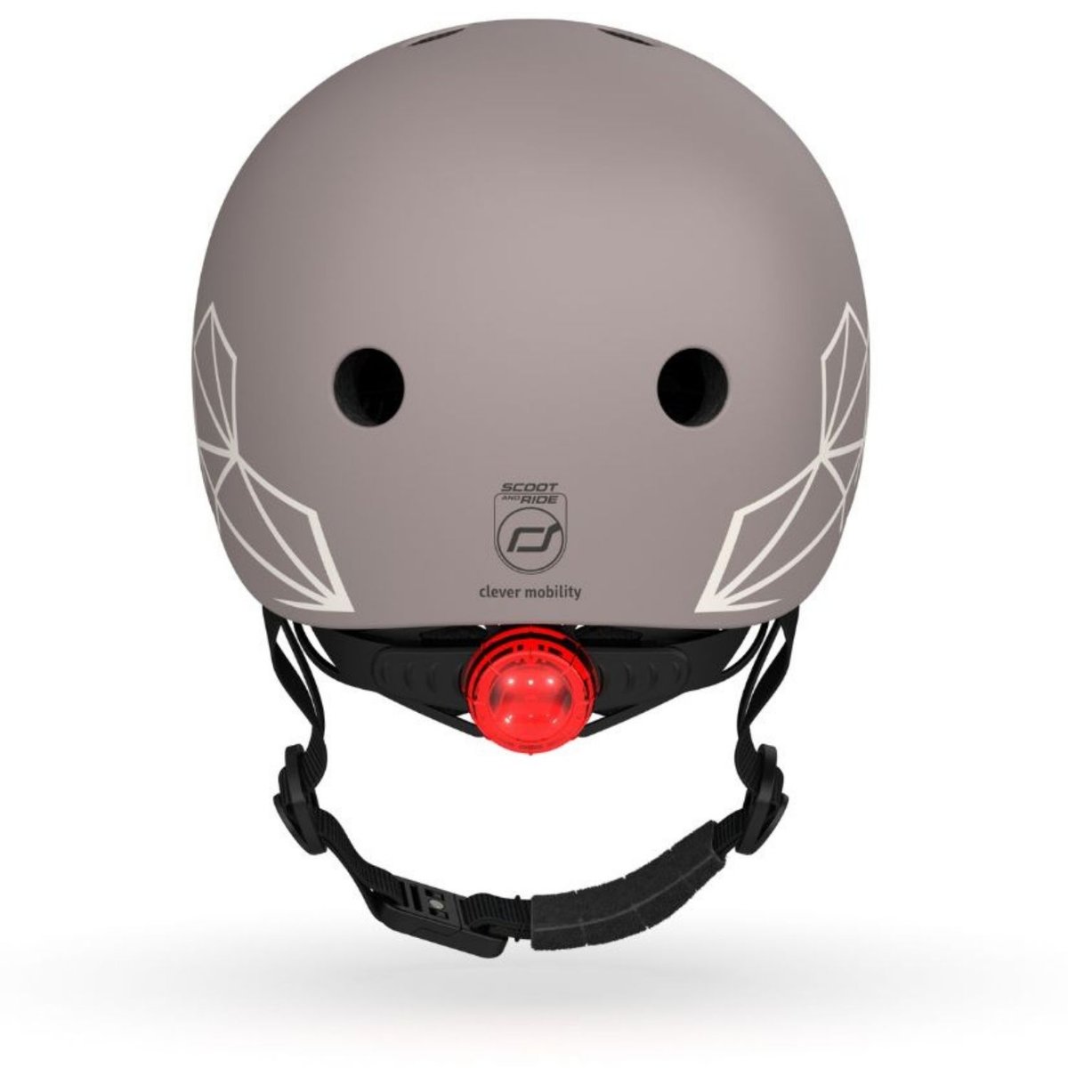 Casque gris, noir, blanc, SCOOT AND RIDE