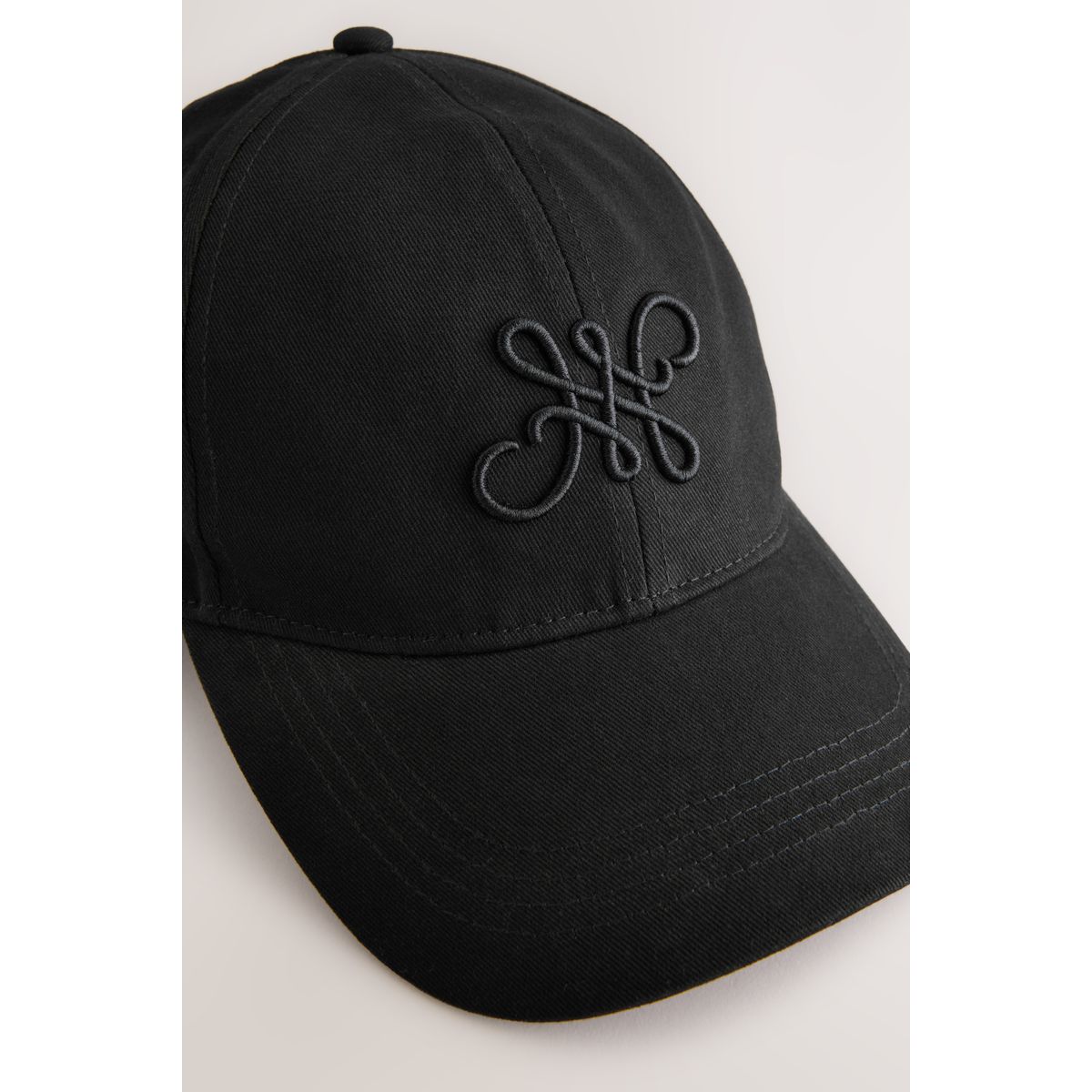 Casquette brodée high build noir, NEXT