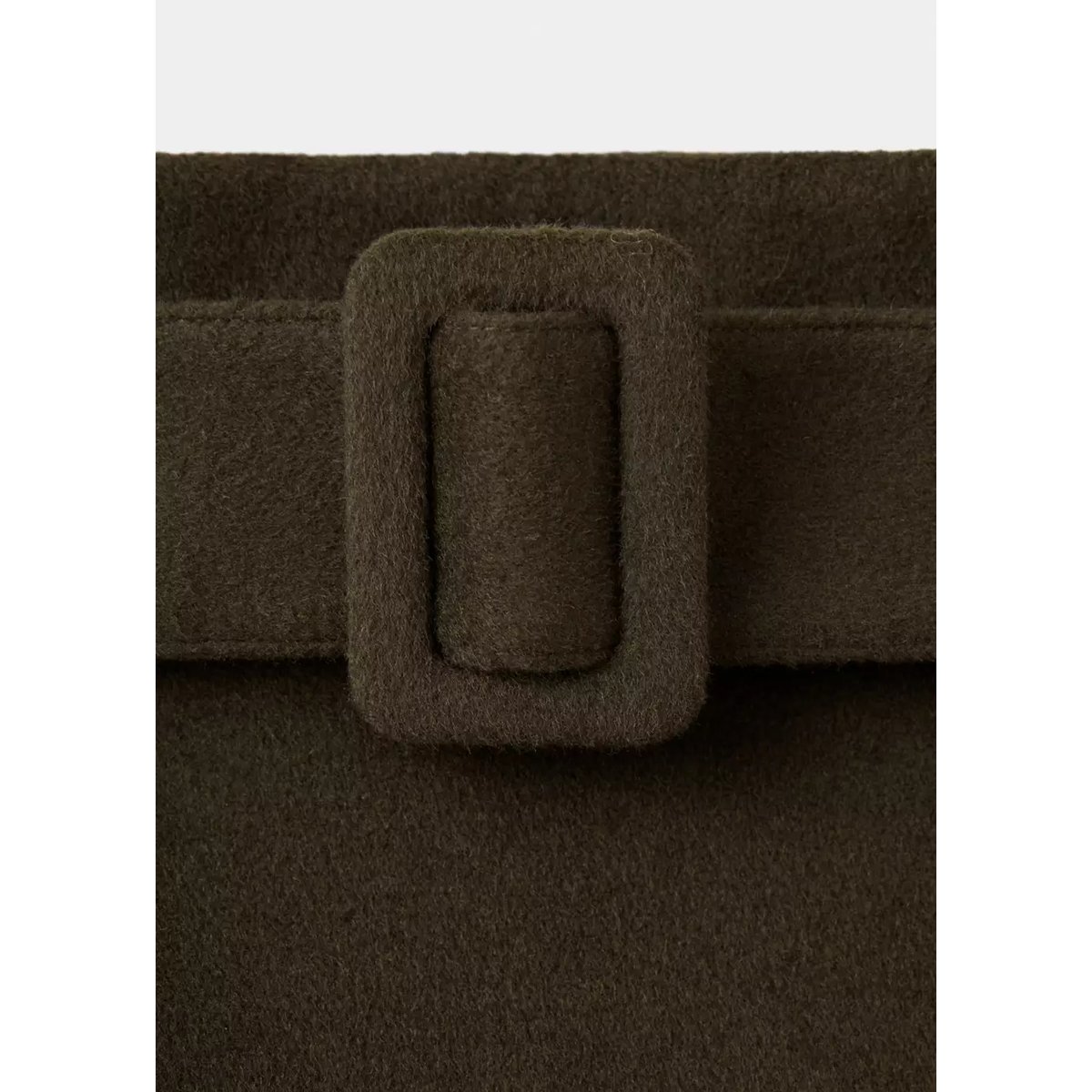 Jupe courte ceinture kaki, MANGO
